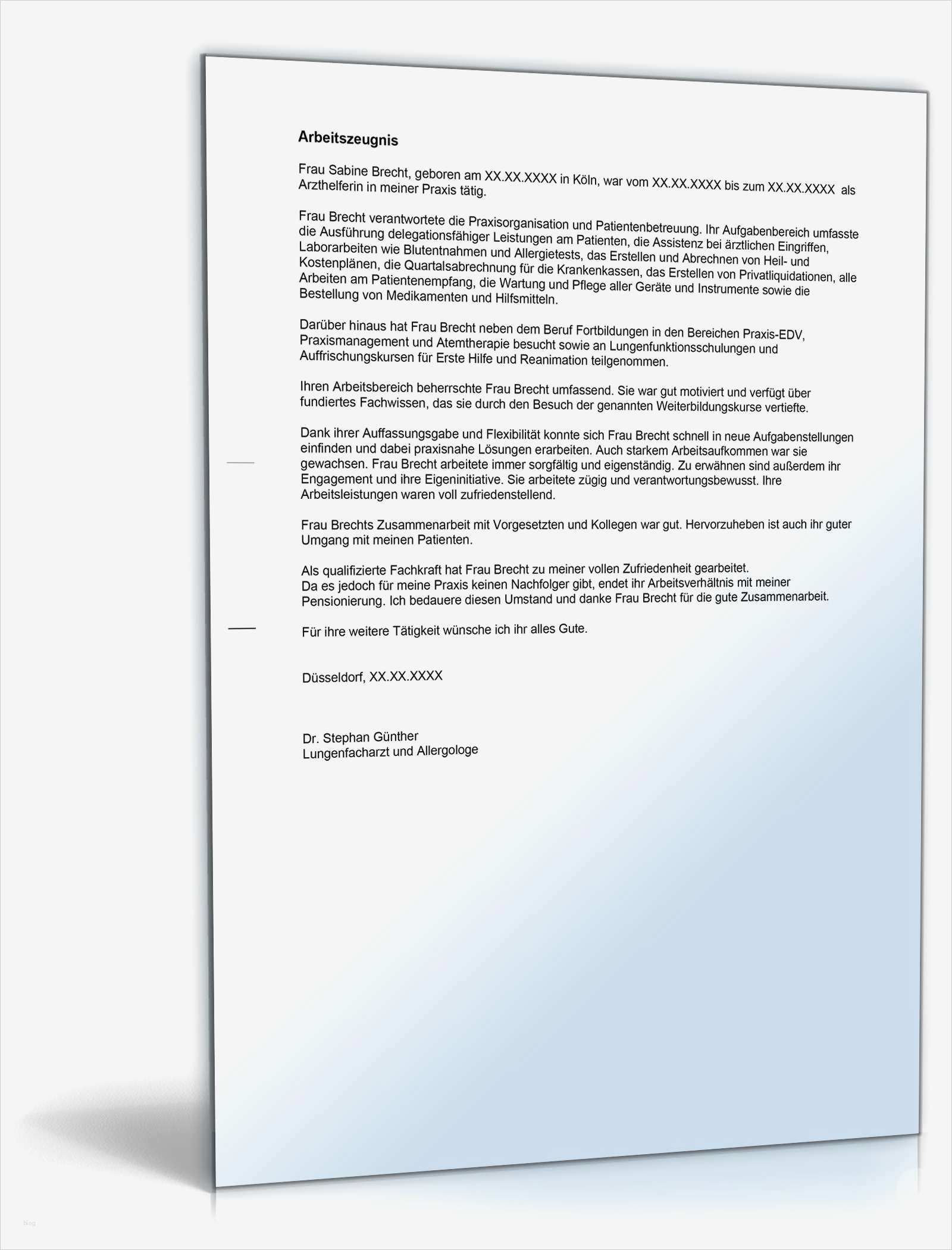 Drei Kündigung Vorlage Elegant Arbeitszeugnis Arzthelferin Note Drei