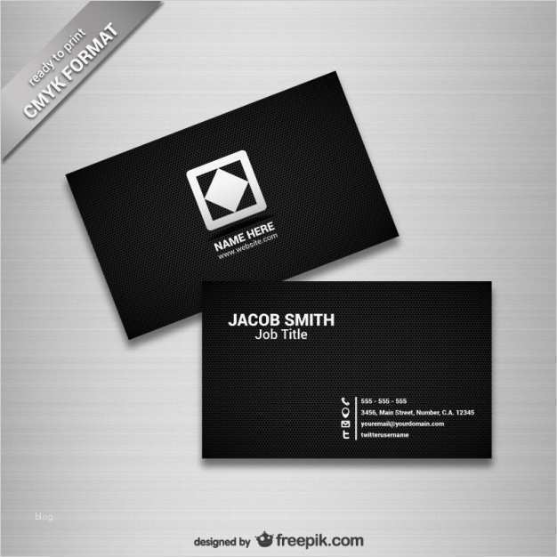 Schwarz Visitenkarten Vorlage