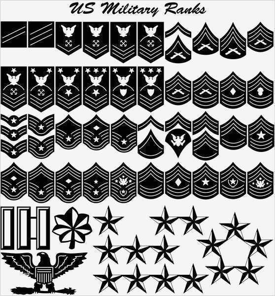 Dxf Vorlagen Laserschneiden Erstaunlich Us Military Ranks for Army Navy Dxf Files Cut Ready Cnc