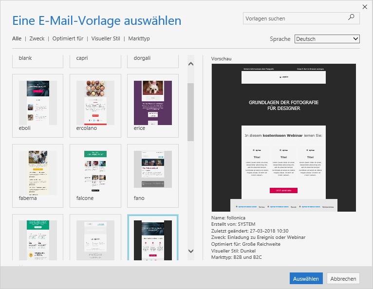 E Mail Newsletter Vorlage Großartig Dynamics 365 for Marketing Verschiedene Marketing