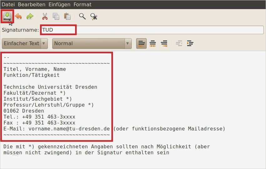 Konfiguration von Evolution E Mail und Kalender — Zentrum
