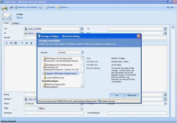 E Mail Signatur Vorlage Geschäftlich Inspiration Crmcoach Tipps&tricks Für Microsoft Crm Anwender
