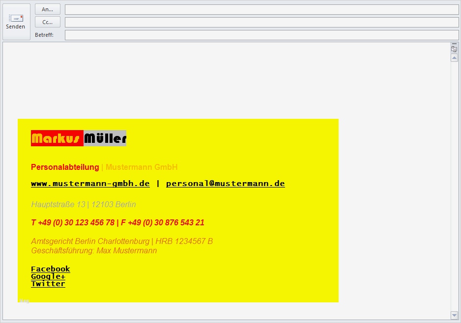 Wunderbar Geschäftliche E Mail Vorlage Galerie Bilder