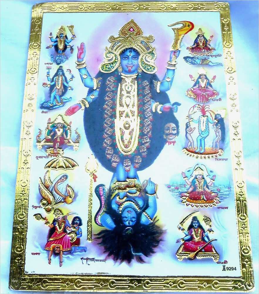 Ebay Agb Vorlage Süß Bild Kali Hinduismus Prägedruck Indien Altarbild Vorlage