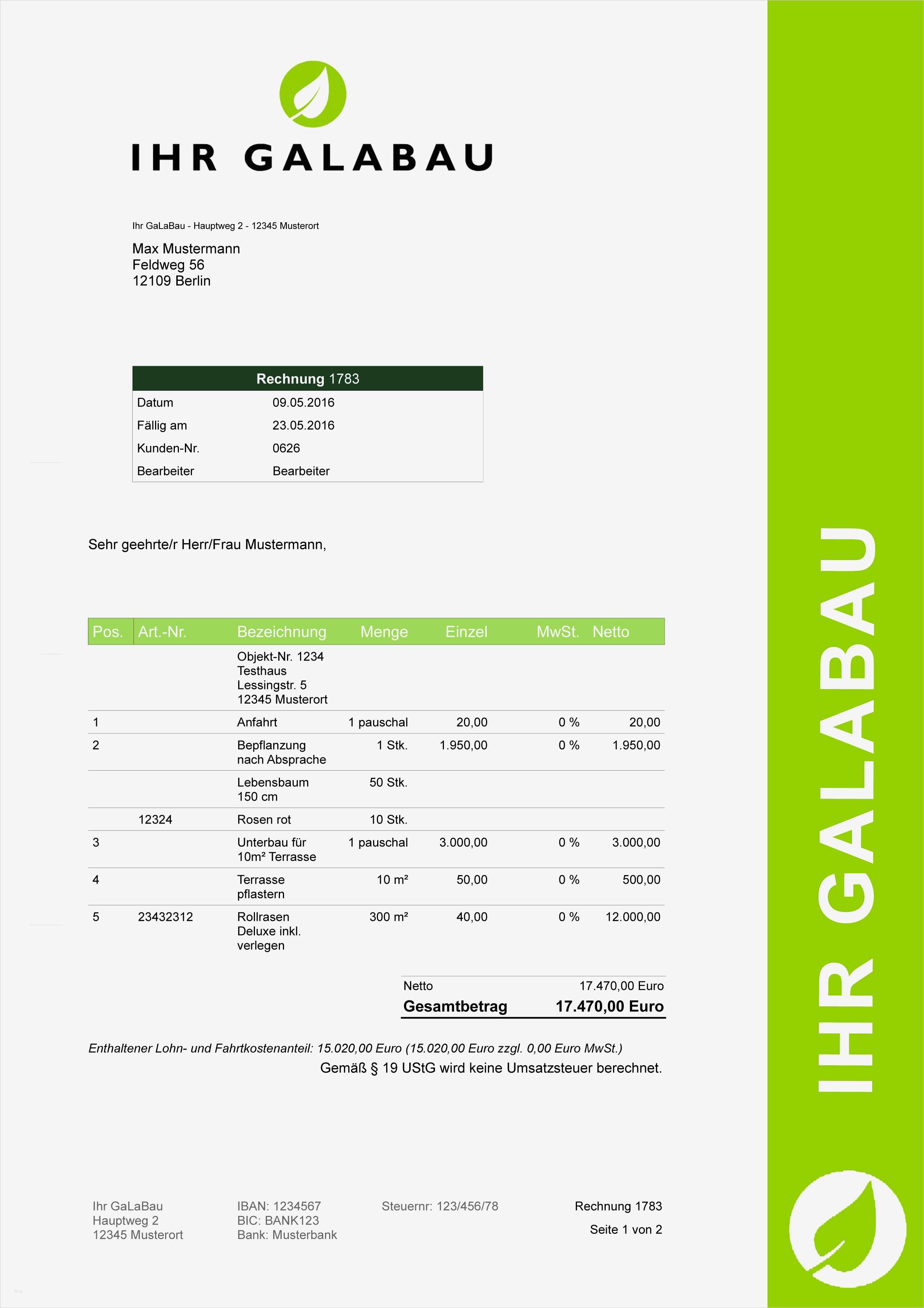 Ebay Artikelbeschreibung HTML Vorlage Cool Rechnungsprogramm Gartenbau Landschaftsbau