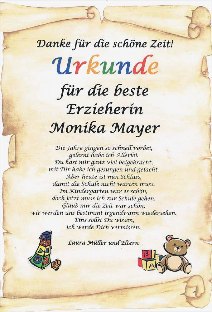 Ebay Nachricht An Den Käufer Vorlage Süß Urkunde Abschied Kindergarten Erzieherin Danksagung