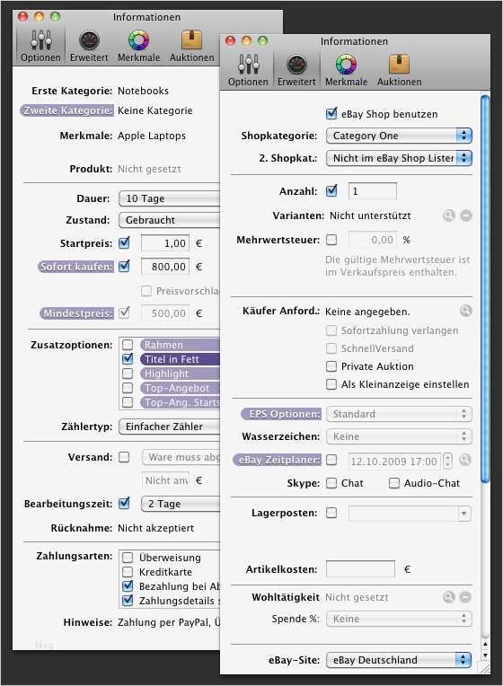 Ebay Vorlagen Generator Wunderbar Garagesale Der Ebay Auktionsmanager Für Den Mac