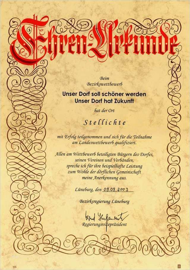 Ehrenurkunde Vorlage Kostenlos Wunderbar Ehrenurkunde Bezirkswettbewerb
