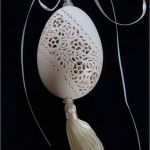 Eier Gravieren Vorlagen Fabelhaft Hand Carved Victorian Lace Goose Egg Hanging ornament