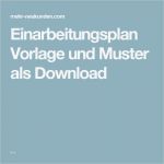 Einarbeitungsplan Vorlage Cool Einarbeitungsplan Vorlage Und Muster Als Download