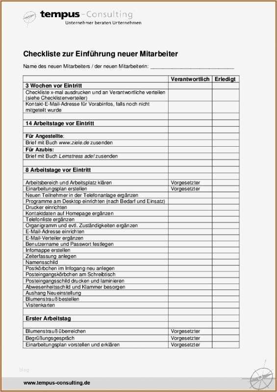Einarbeitungsplan Vorlage Großartig Charmant Neue Mitarbeiter Checkliste Template Ideen