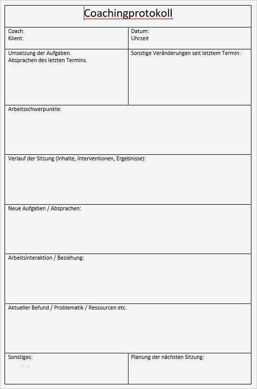 Einarbeitungsplan Vorlage Word Cool Vorlage Coachingprotokoll Coach Circle Das Magazin Von