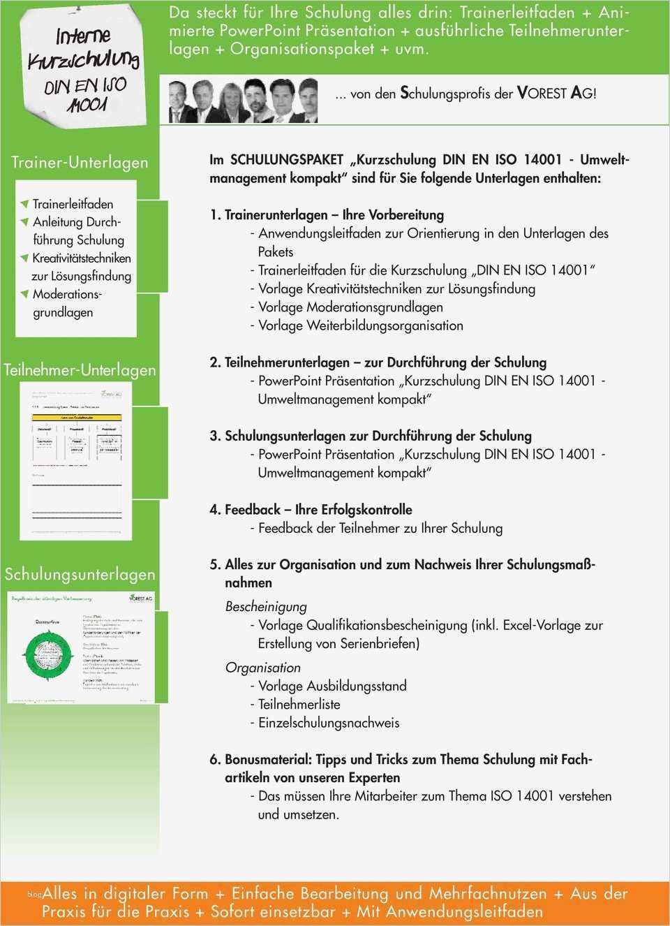 Einarbeitungsplan Vorlage Word Wunderbar Vorschau Pdf Kurzschulung Din En iso Umweltmanagement