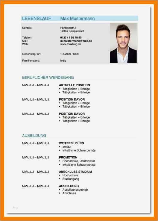 Einfacher Lebenslauf Vorlage Word Angenehm 7 Einfacher Lebenslauf