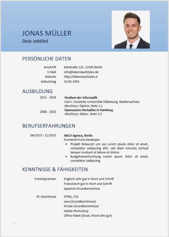 Einfacher Lebenslauf Vorlage Word Beste Lebenslaufvorlage Klassisches Design