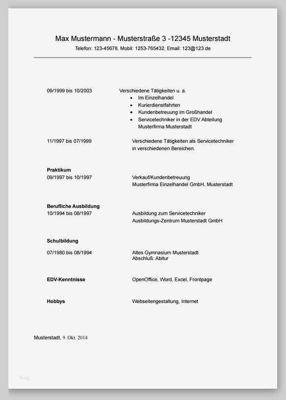 Einfacher Lebenslauf Vorlage Word Genial Ausgezeichnet Einfache Lebenslauf Vorlage Bilder