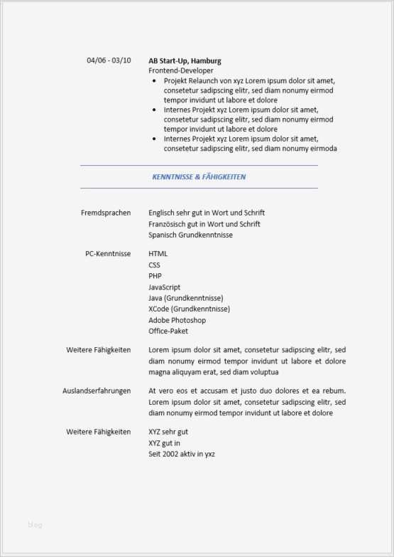 Einfacher Lebenslauf Vorlage Word Großartig Gratis Lebenslaufmuster