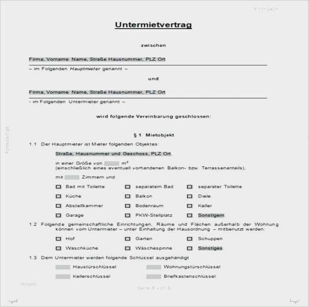 Einfacher Mietvertrag Vorlage Großartig Groß Einfacher Mietvertrag Ideen Bilder Für Das