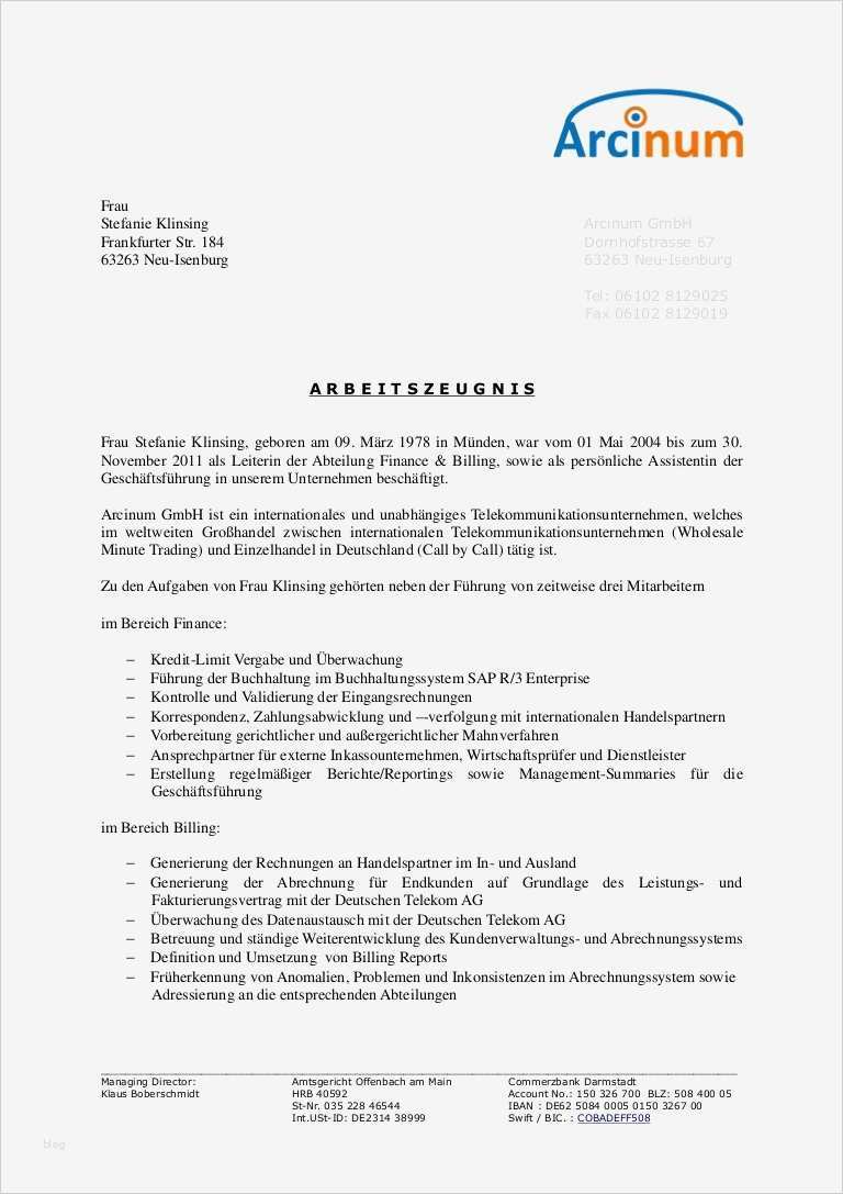 Einfaches Arbeitszeugnis Vorlage Kostenlos Erstaunlich Arbeitszeugnis Arcinumgmbh