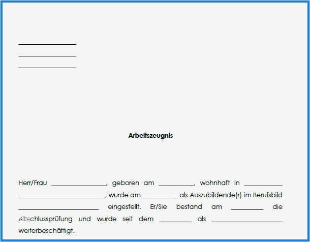 Einfaches Arbeitszeugnis Vorlage Word Wunderbar Einfaches Arbeitszeugnis Muster – Mimpi