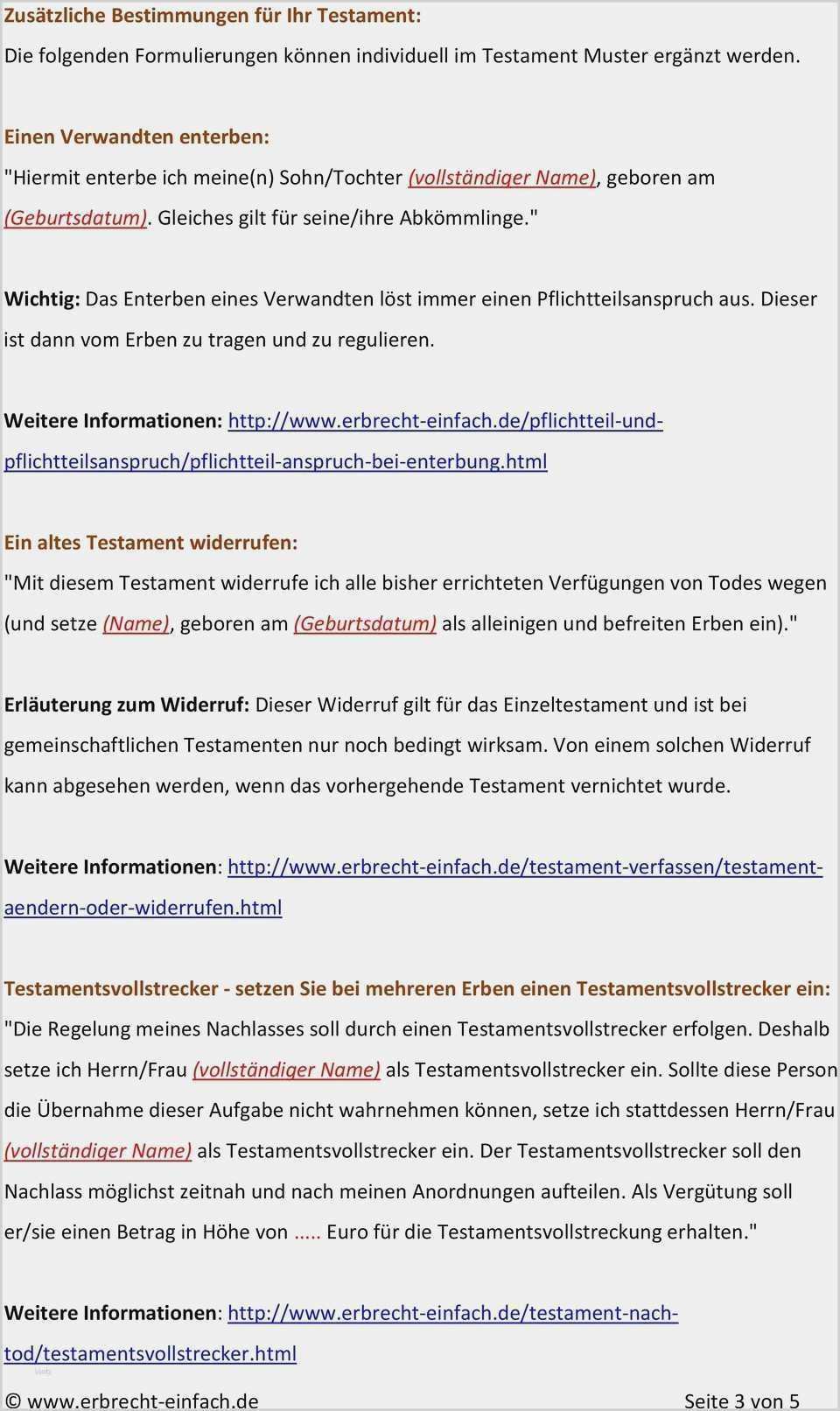 Einfaches Testament Vorlage Großartig Beste Vorlagen Für Testamente Zeitgenössisch Entry Level