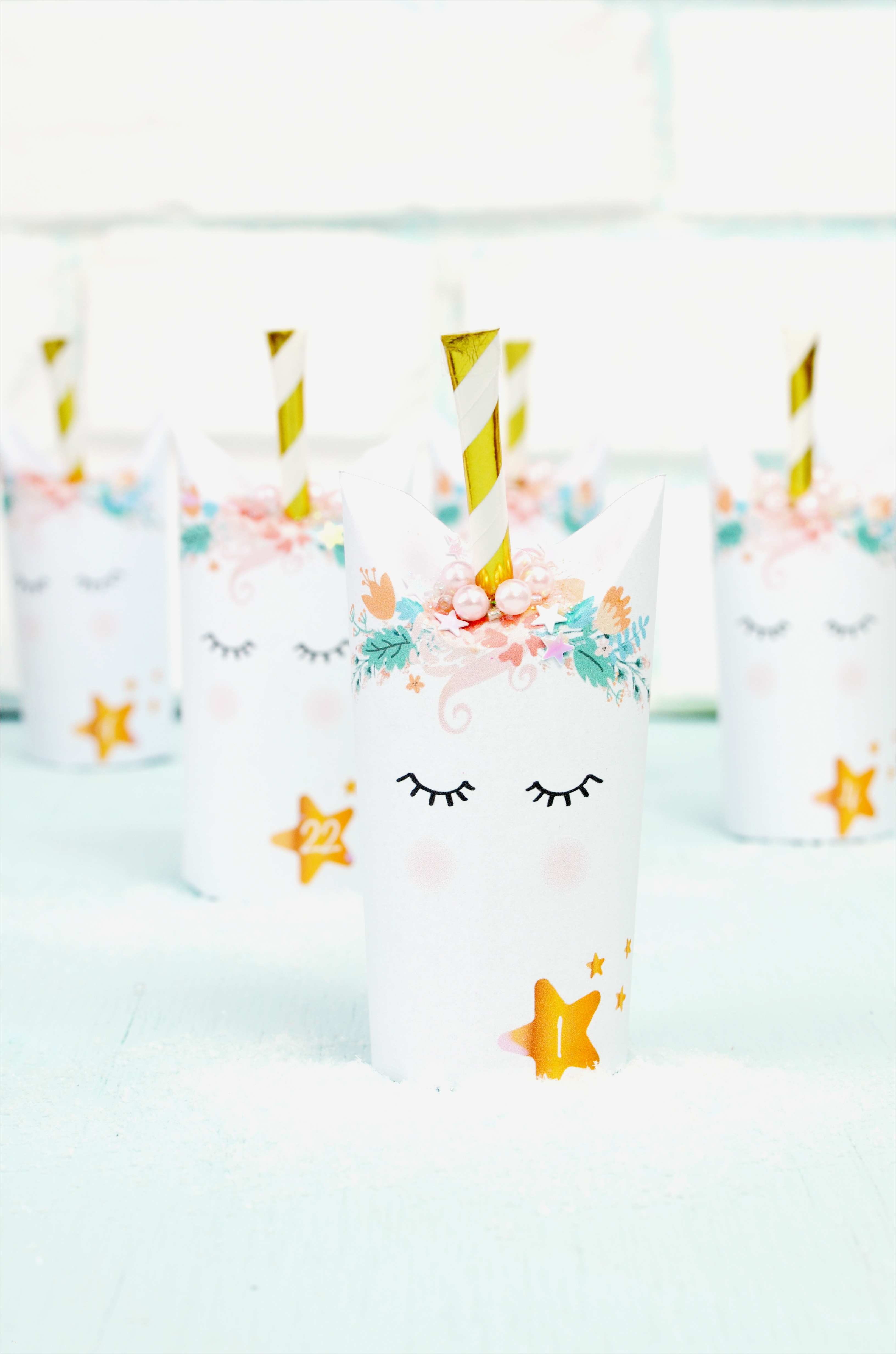 Einhorn Basteln Vorlage Cool Diy Einhorn Adventskalender Aus toilettenpapierollen