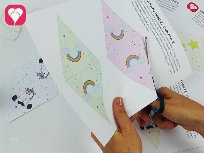 Einhorn Basteln Vorlage Erstaunlich Magische Wimpel Bei Der Einhorn Girlande Balloonasblog