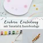 Einhorn Vorlage Zum Basteln Großartig Süße Einhorn Einladungskarte Zum Ausdrucken • Minidrops