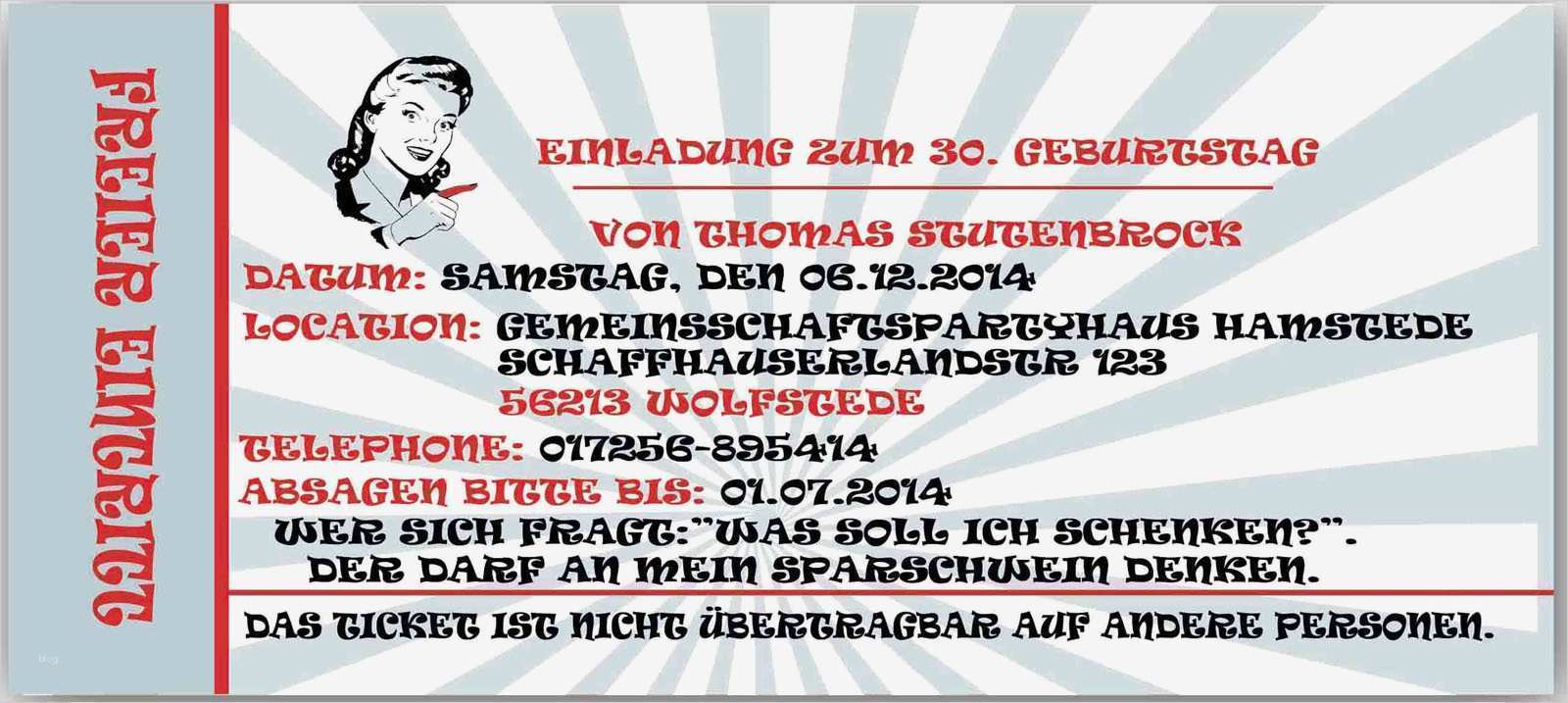 Einladung Zum Geburtstag Text