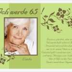 Einladung 75 Geburtstag Vorlage Kostenlos Best Of Einladung 65 Geburtstag Fotokarte Einladungskarten Grün