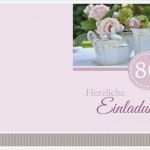 Einladung 80 Geburtstag Vorlage Kostenlos Genial Einladung Zum 80 Geburtstag &quot;kaffee&quot; Rosé