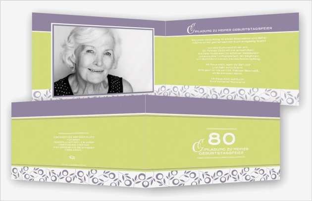 80 Geburtstag Einladung