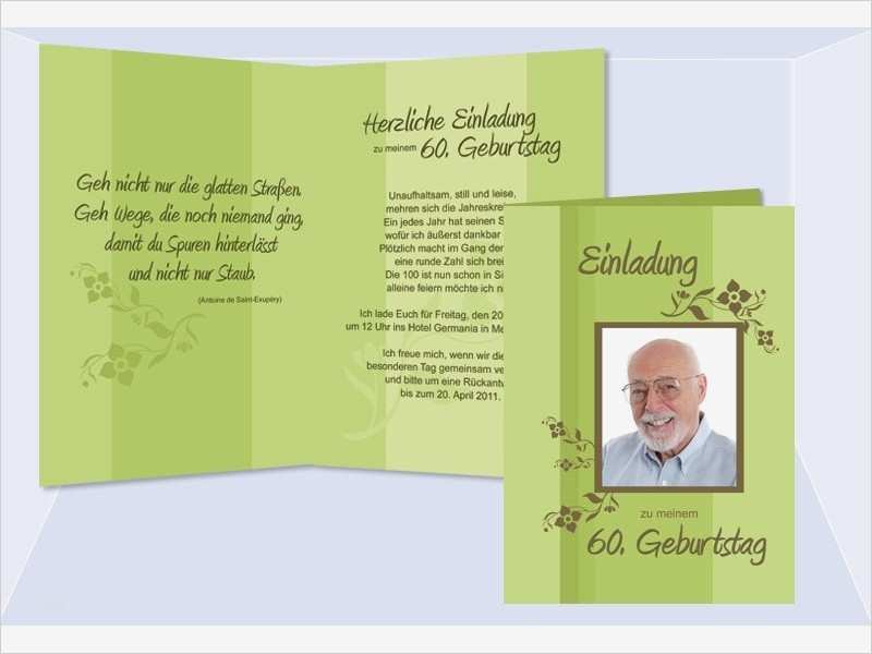 Einladung 85 Geburtstag Vorlage Elegant Einladung 60 Geburtstag Fotokarte Einladungskarten Grün