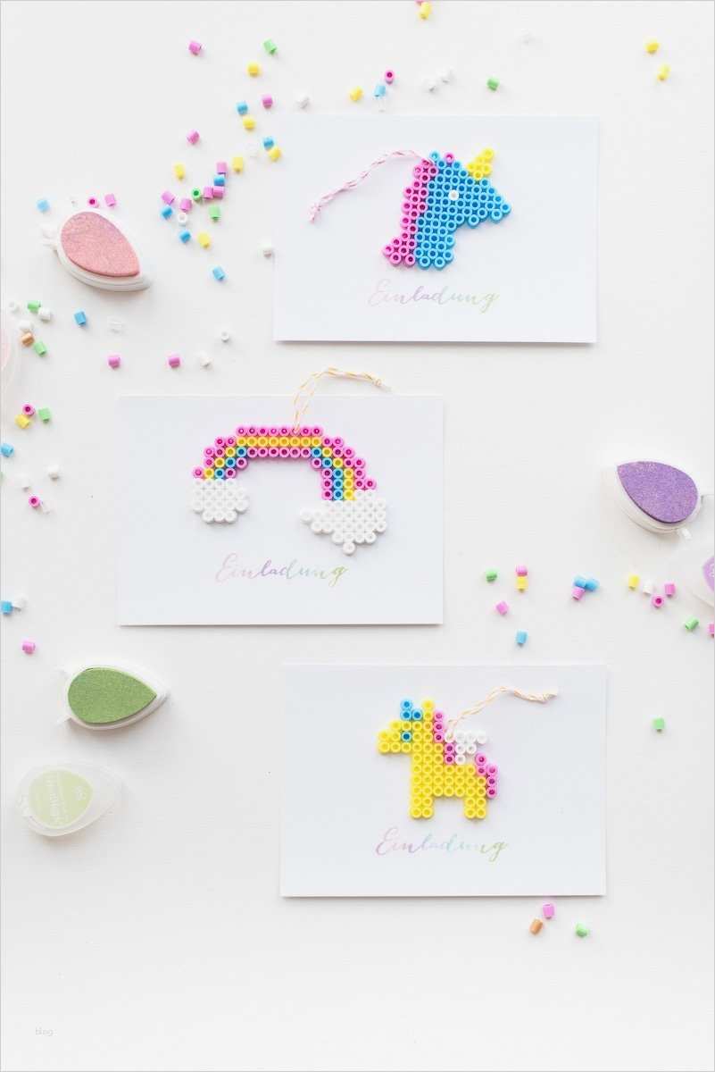 Einladung Einhorn Vorlage Beste Diy Einhorn Einladung Mit Bügelperlen Fräulein K Sagt