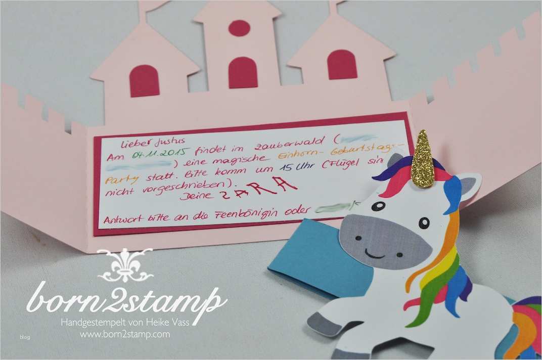 Einladung Einhorn Vorlage Bewundernswert Sara ist 5 Born2stamp