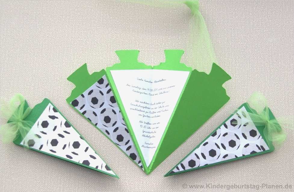 Einladung Einschulung Vorlagen Gut Einschulungskarte Schultüte Fußball ⋆ Kindergeburtstag