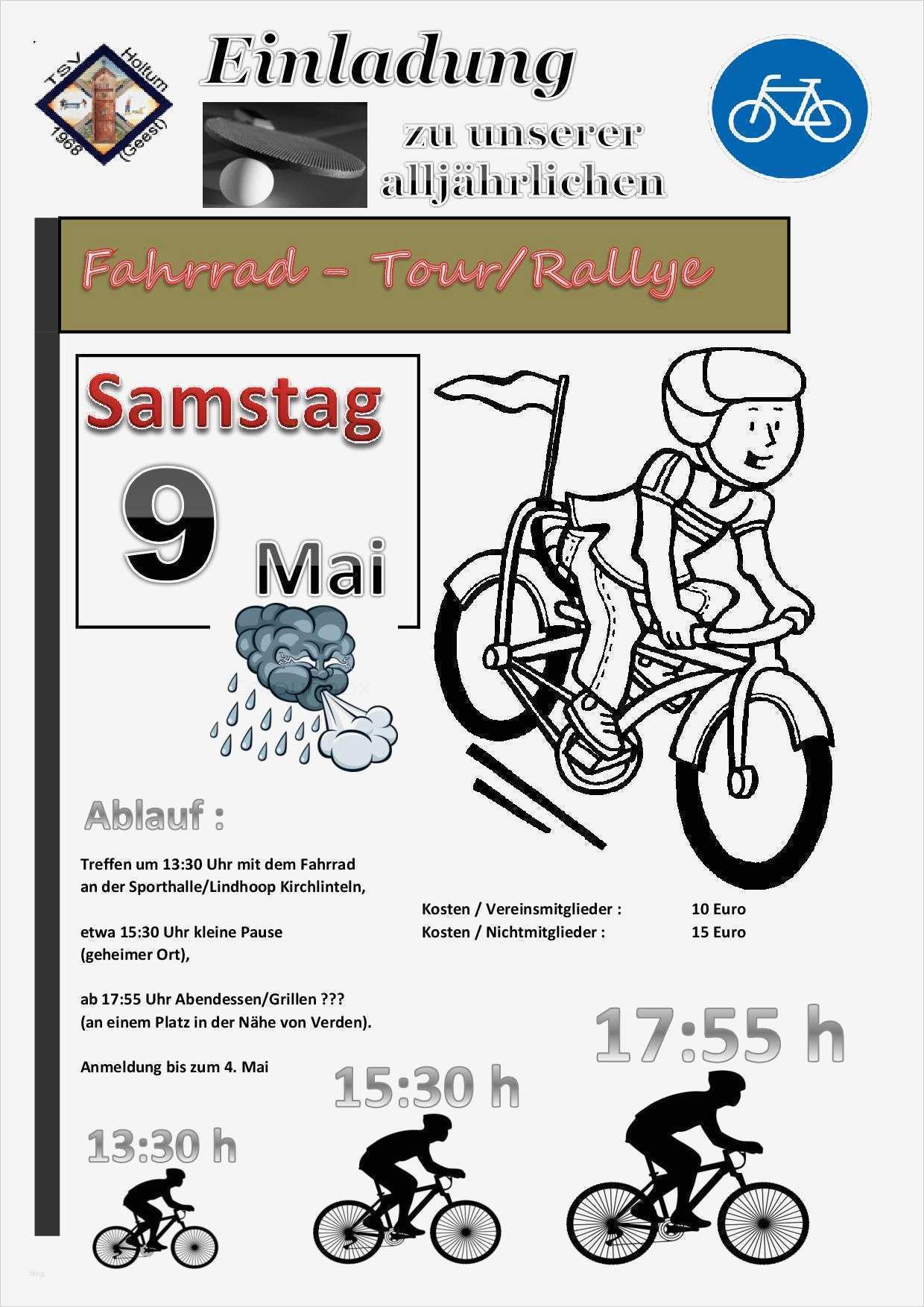 Einladung Fahrradtour Vorlage Best Of Tsv Holtum Geest Tischtennis