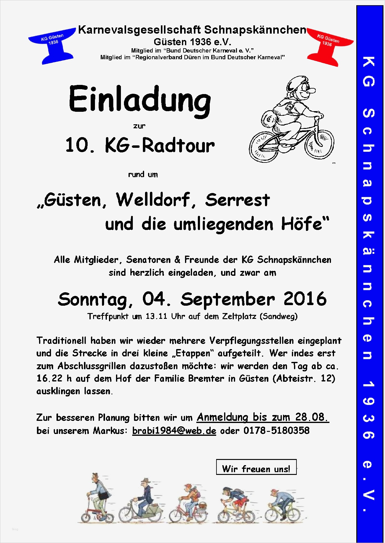 Einladung Fahrradtour Vorlage Beste Einladung Zur 10 Kg Radtour