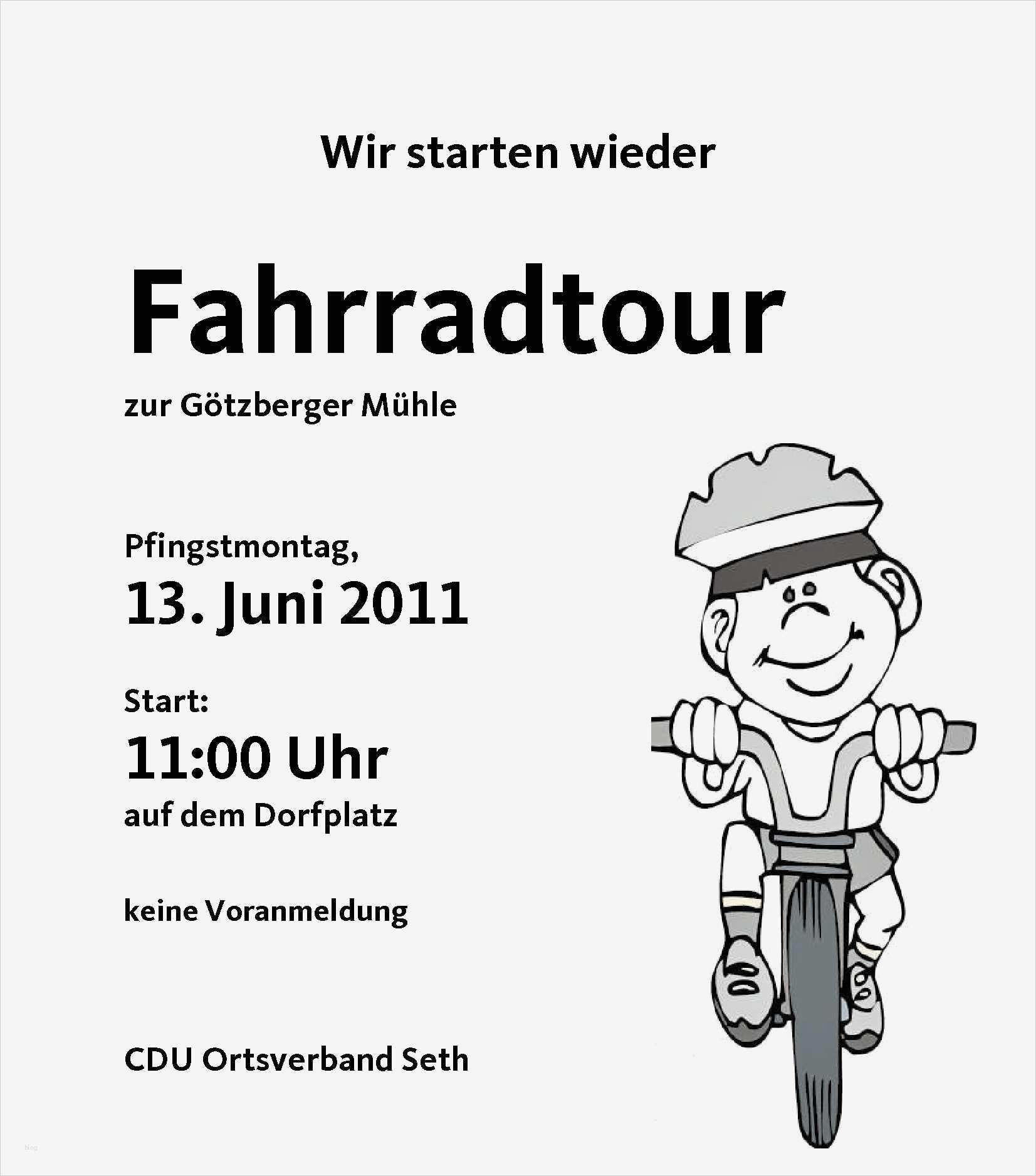 Einladung Fahrradtour Vorlage Beste Einladung Zur Familien Fahrradtour 2011