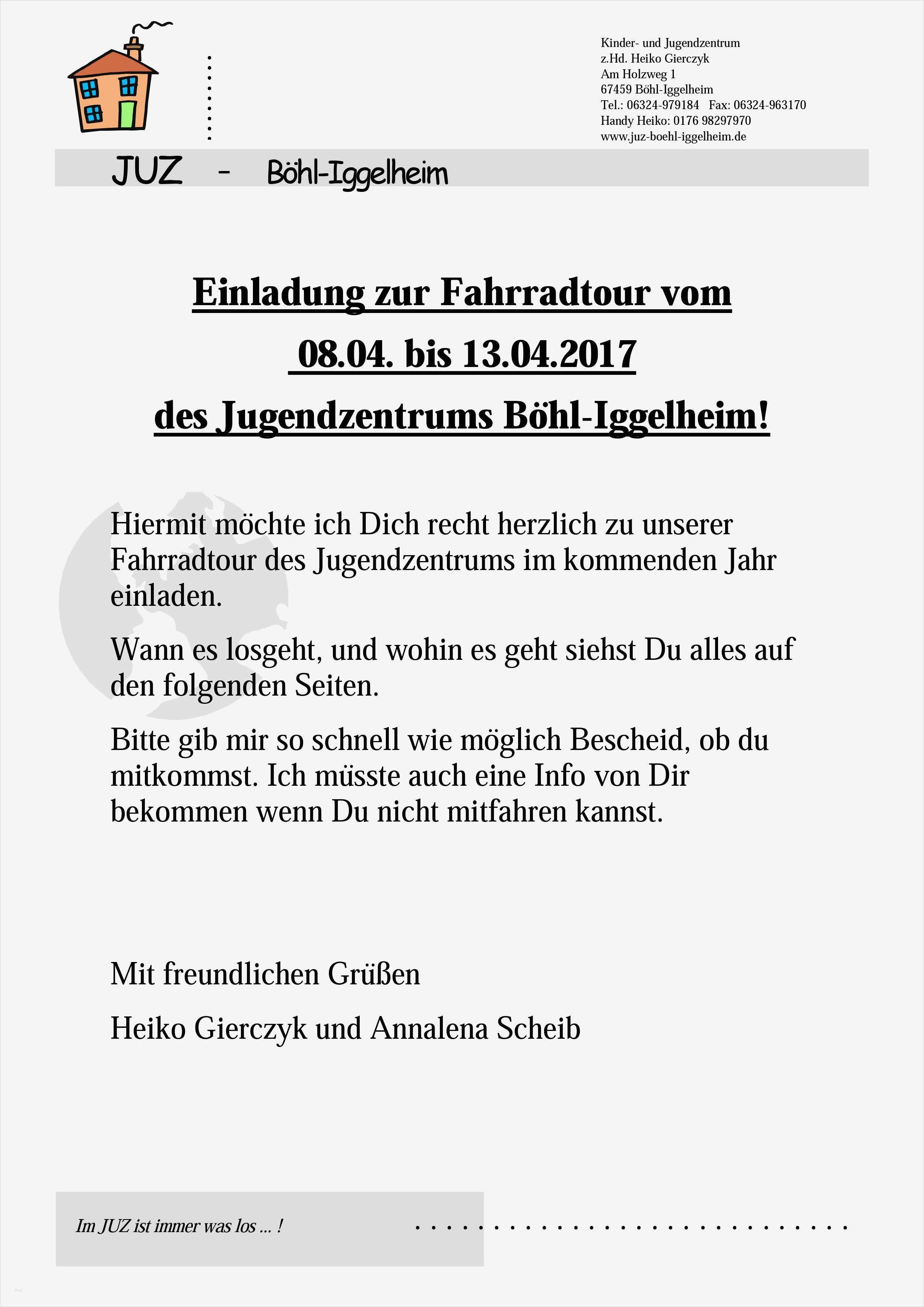 Einladung Fahrradtour Vorlage Luxus Fahrradtour 2017 – Kinder Und Jugendzentrum Böhl Iggelheim