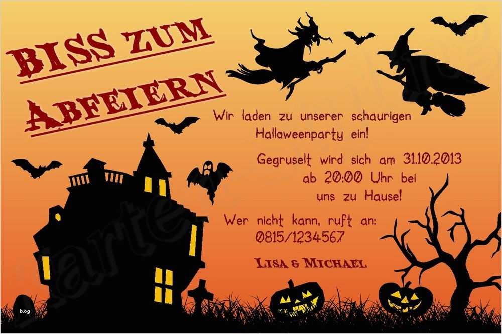 Einladung Geburtstag Englisch Vorlage Erstaunlich Einladung Halloween Geburtstag Einladungskarte Karte