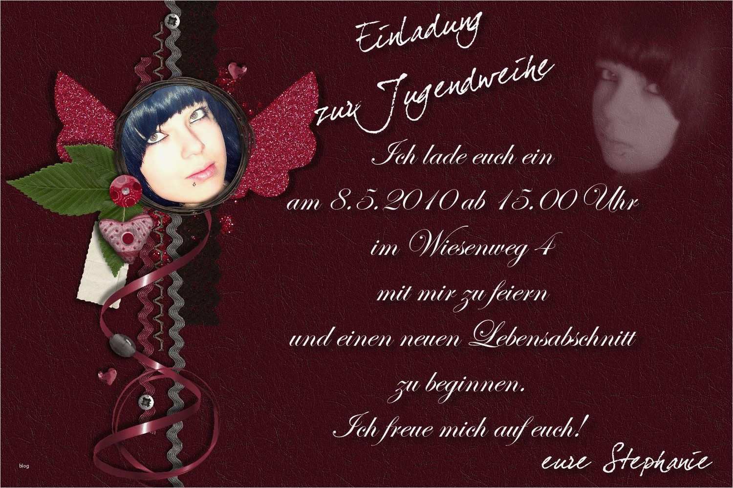 Einladung Jugendweihe Vorlage Elegant Einladungskarten Einladungskarten Jugendweihe