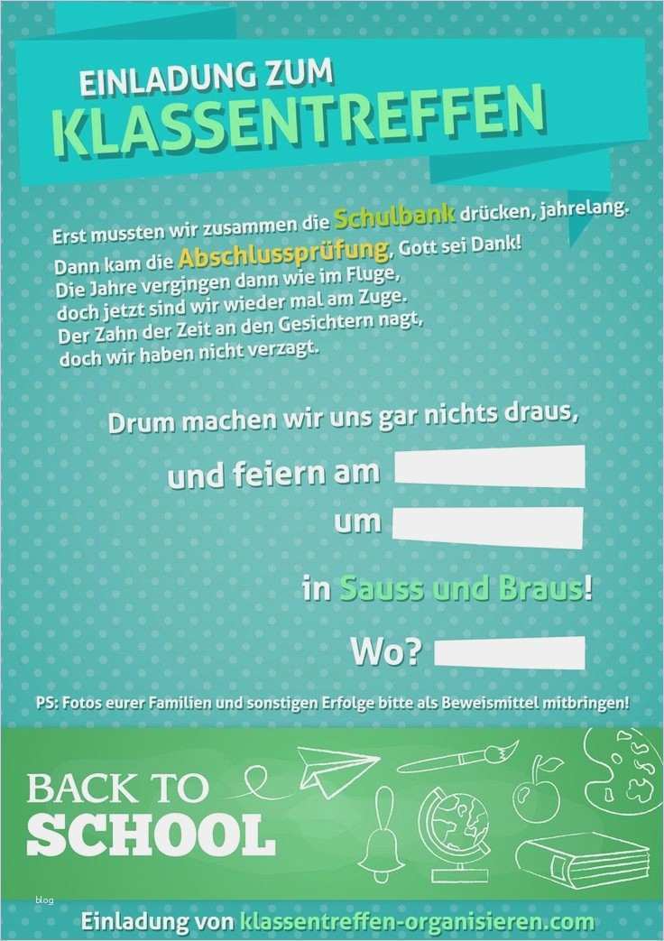 Einladung Klassentreffen Vorlage Gut Klassentreffen Einladung Vorlage – Travelslow