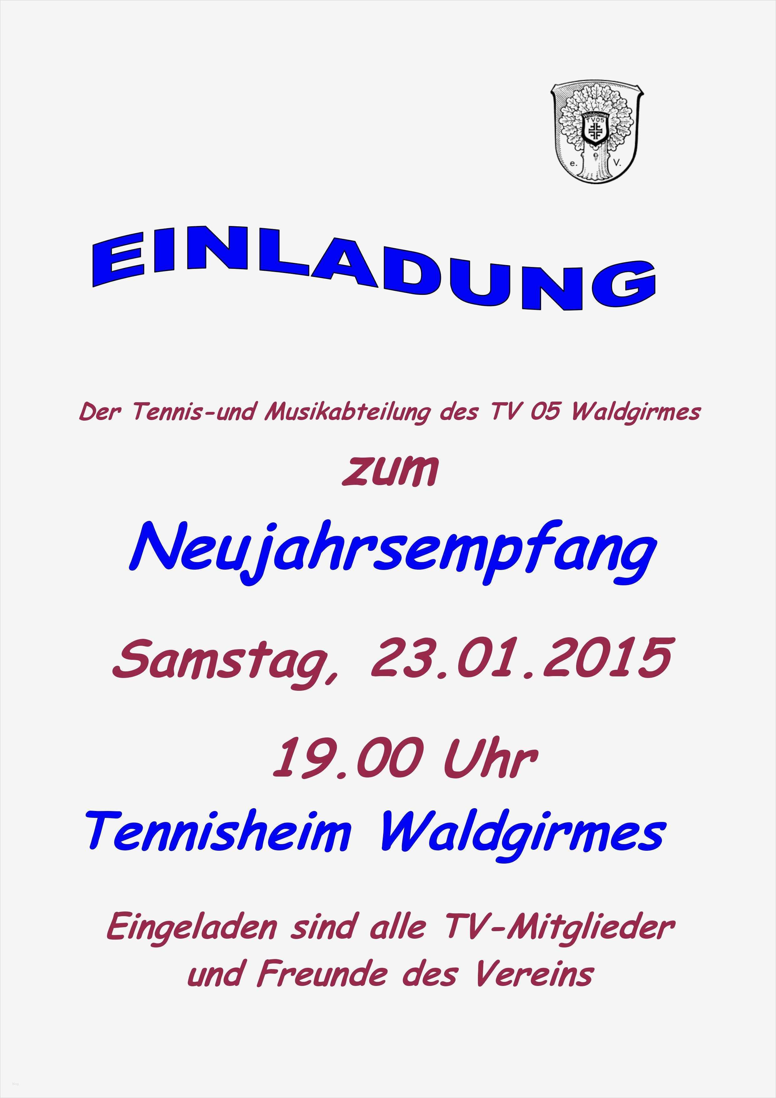 Einladung Neujahrsempfang Vorlage Genial Einladung Neujahrsempfang 2016