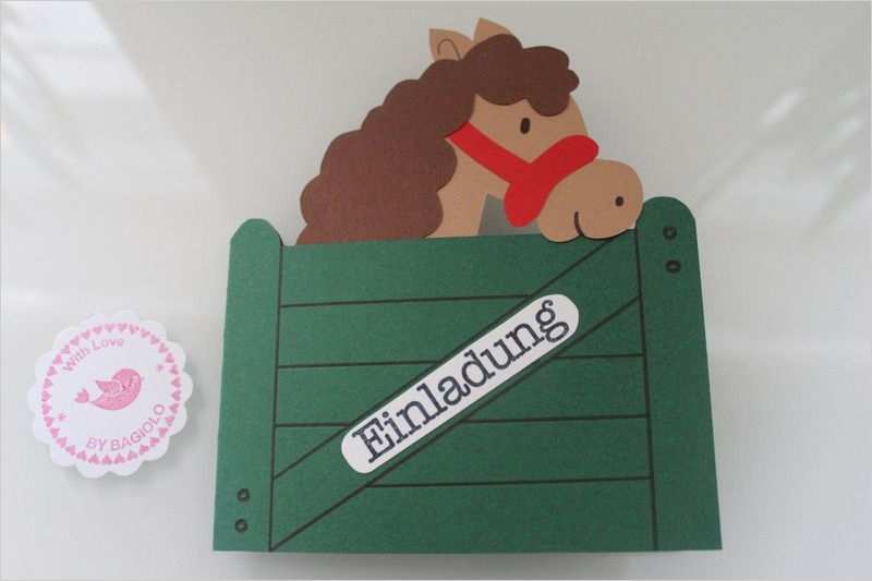 Einladung Pferd Vorlage Erstaunlich Einladungskarten Kindergeburtstag Pferde Von Bagiolo Auf