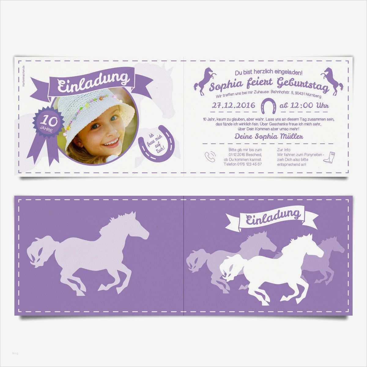 Einladung Pferd Vorlage Wunderbar Einladung Pferdekopf