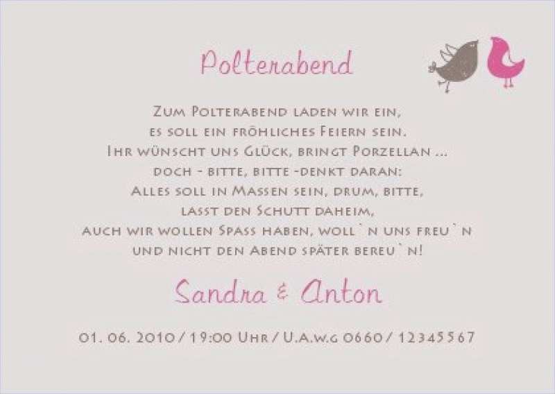 Einladung Polterabend Vorlage Kostenlos Elegant Einladung Polterabend Muster – Travelslow