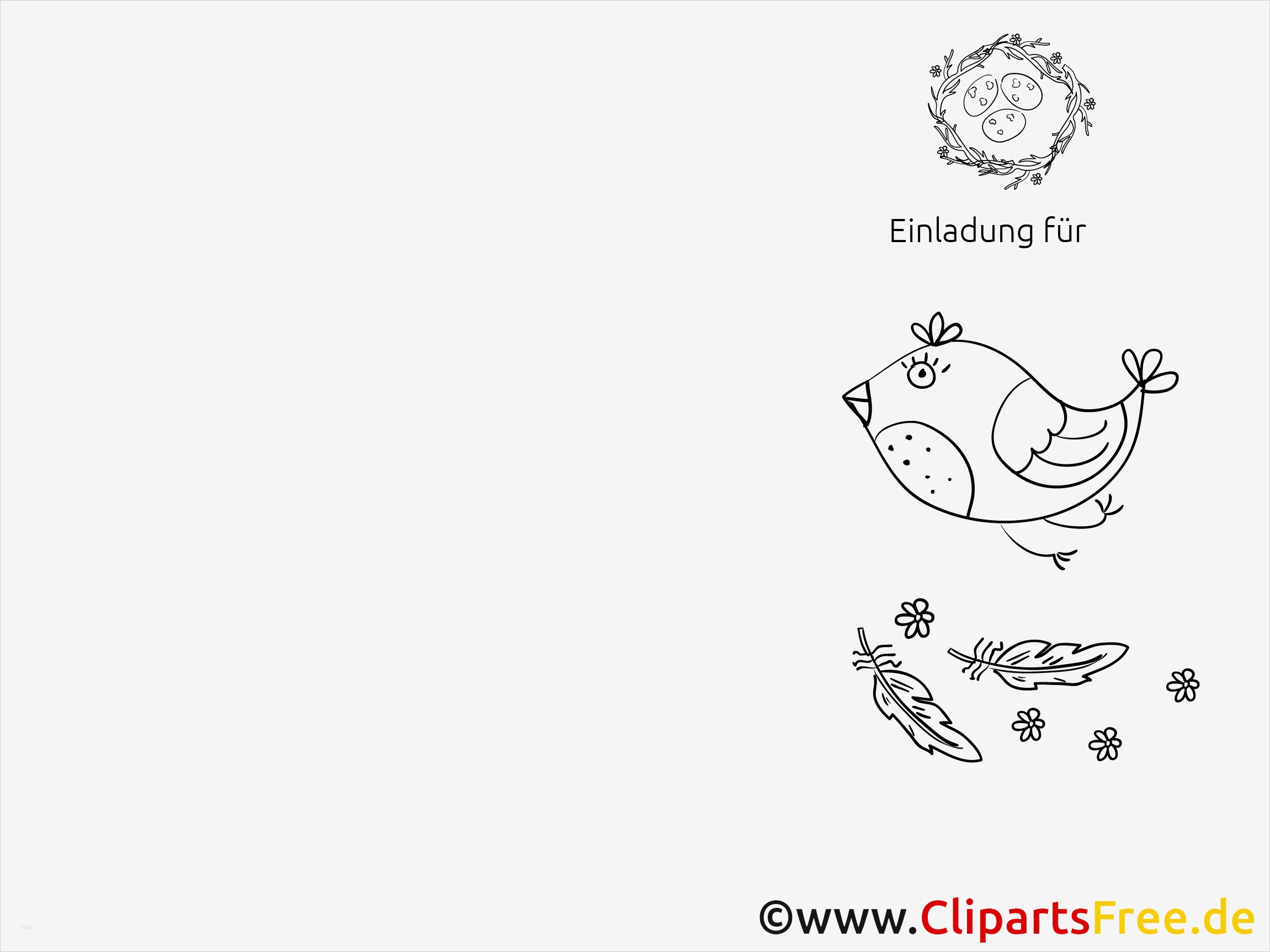 64 Genial Einladung sommerfest Vorlage Kostenlos Modelle 2 Einladung Vogel Klappkarte zum Drucken