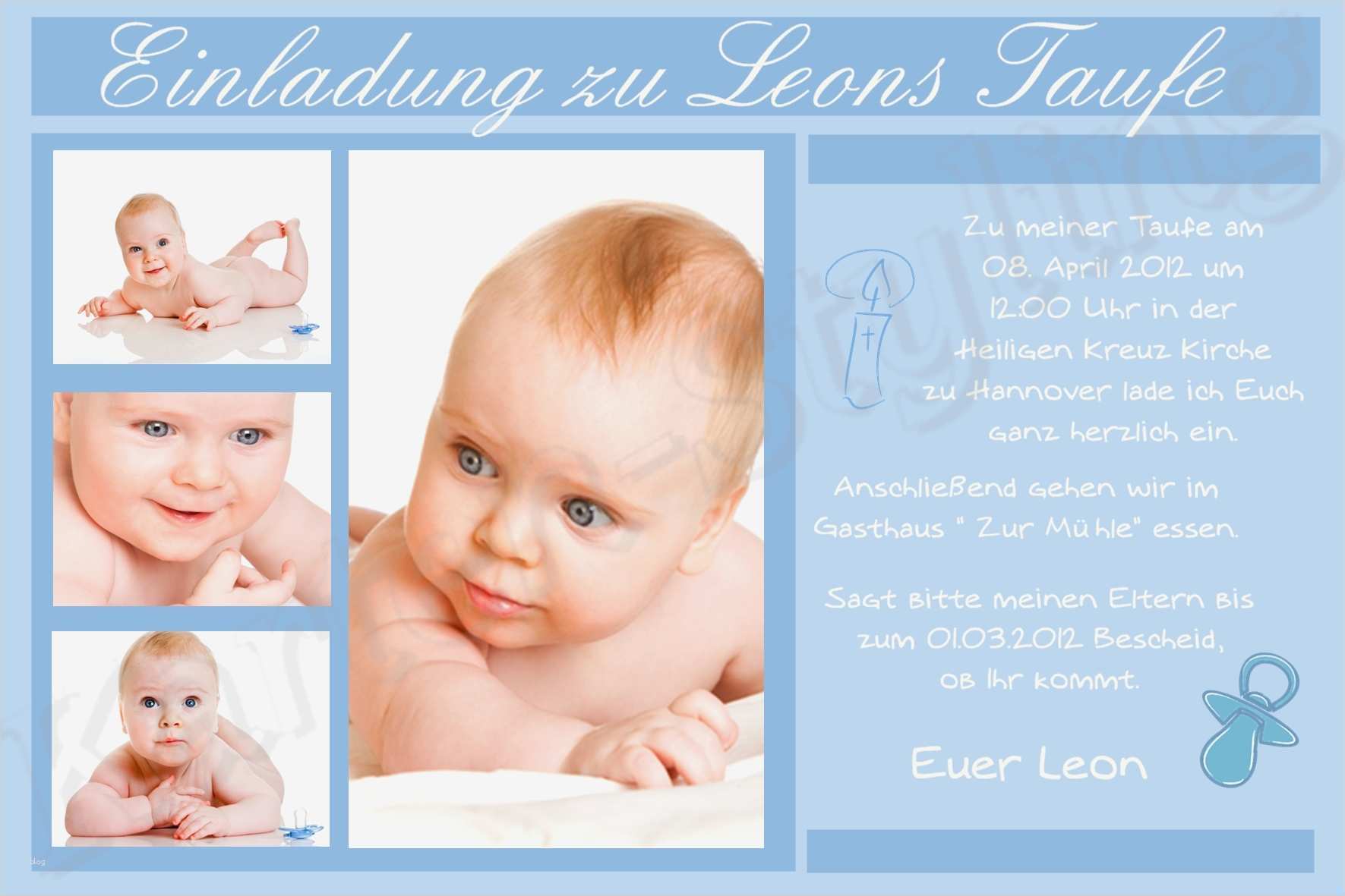 Einladung Taufe Vorlage Inspiration Einladung Zur Taufe