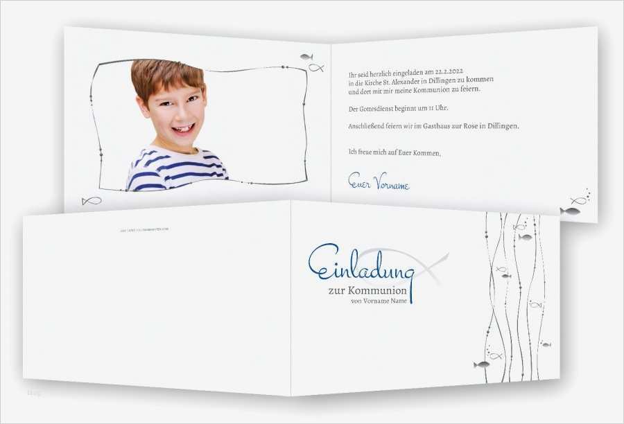 Einladung Taufe Vorlage Luxus Kommunion Einladung Vorlage Gestalten